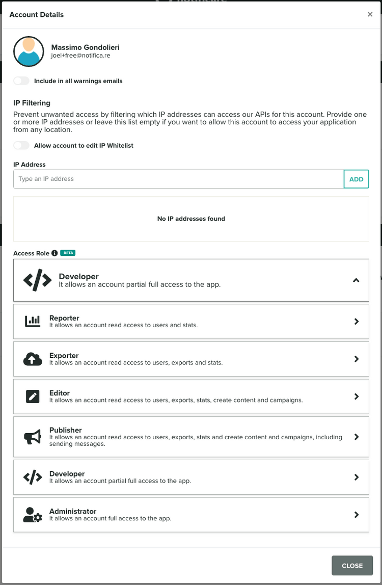 Introducing Access Roles | Notificare