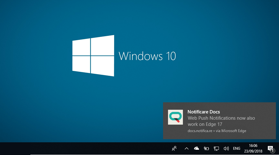 Push Notifications in Microsoft Edge