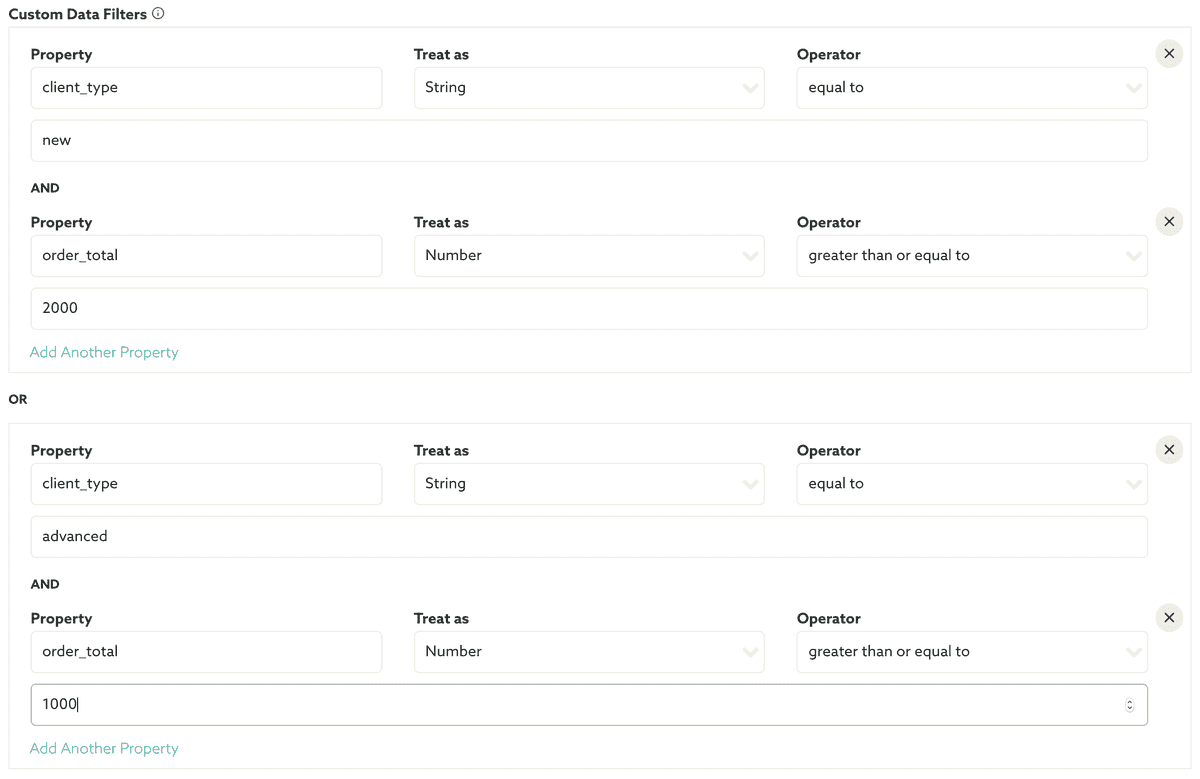 Advanced Interface Data Filters